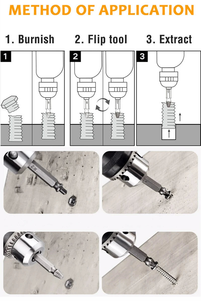 Hss S2/4341/CO Titanium Extractor Remover Drill Bit Disassemble