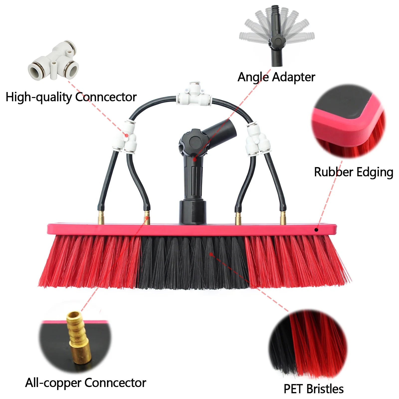 CNHOPOLE Water-Fed Pole Brush Head – Window & Solar Panel Cleaning