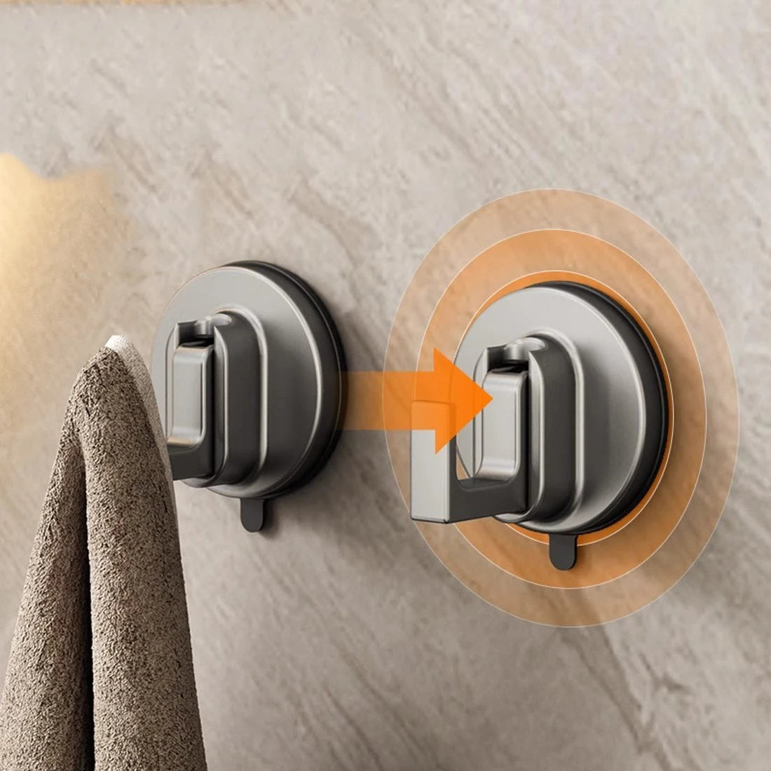 1/2 Pcs Strong Vacuum Suction Cup Hooks Single Hook No Punching Hol...