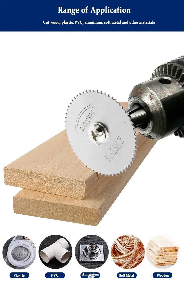HSS Circular Saw Blade Set – 6-Piece High Speed Steel Cutting Discs