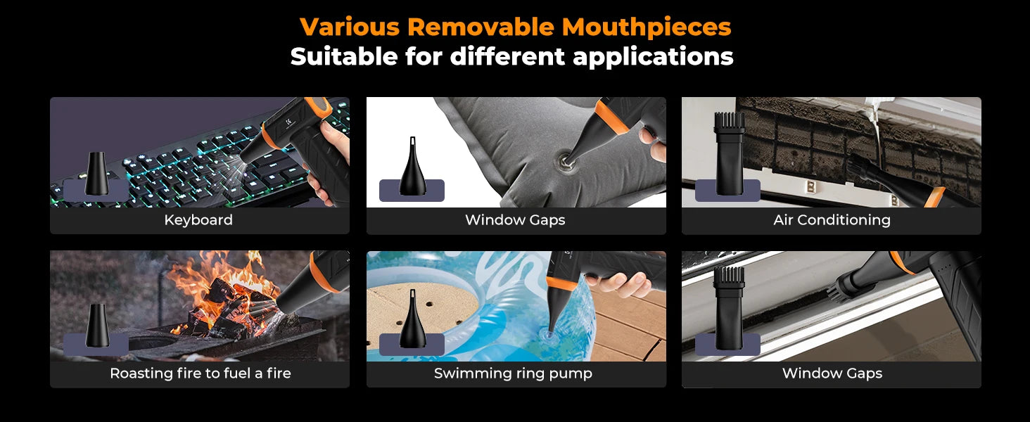 K&F Concept Cordless Electric Air Duster – PC, Laptop & Camera Cleaner