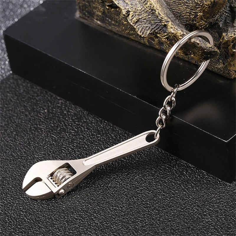 Creative Tool Adjustable Wrench Spanner Key Chain, Metal Keychain