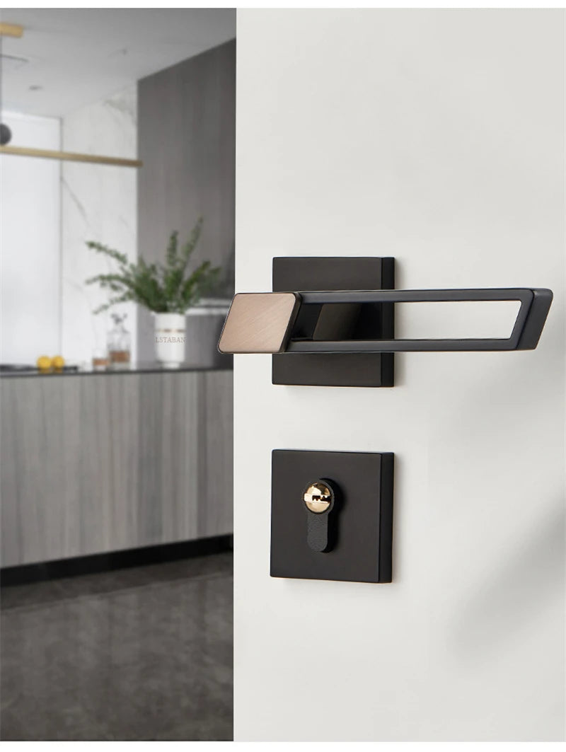 Interior Zinc Alloy Silent Anti-theft Door Lock Security Mute Door
