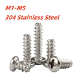 M1 M1.2 M1.7 M2 M2.6 M3 M4 M5 304 Stainless Steel Cross Round Head ...