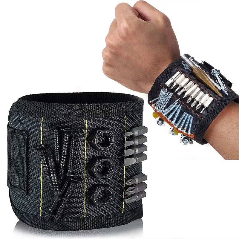 Magnetic Wristband Tool Holder — 15 Magnet Heavy Duty Wrist Tool Be