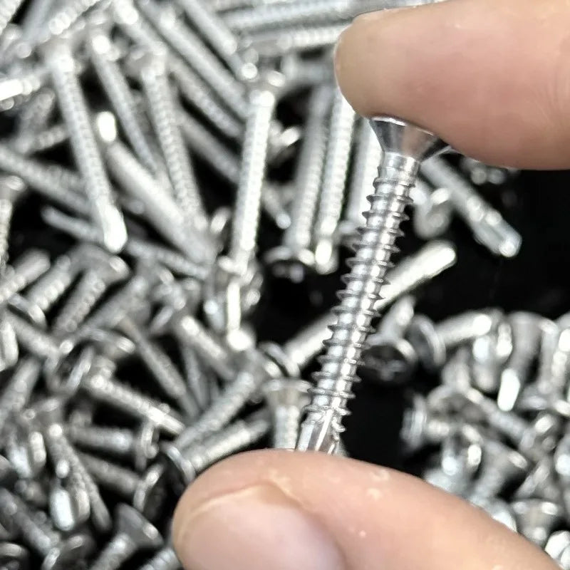 200/20pcs M4.2 Stainless Steel Self-Tapping Screws Cross Flat Head
