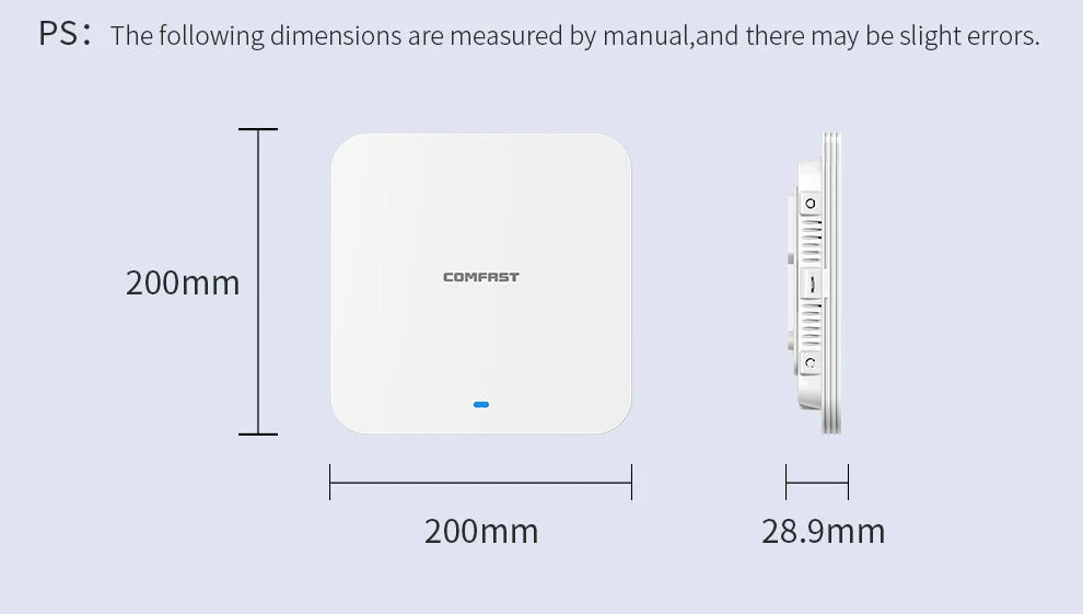 AX3000 In-Wall WiFi 6 Access Point – 3000Mbps Dual Band 48V PoE