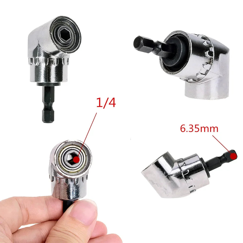 105 Degree Angle Screwdriver Set Holder Adapter Adjustable Bits