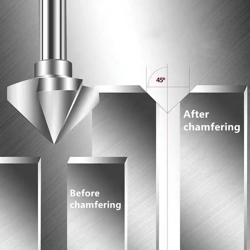 3 Flute 120 degree HSS Countersink chamfering too Wood Steel Chamfer