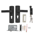 Door Handle Lock Keys Set Black Bedroom Door Lock Set Thickened