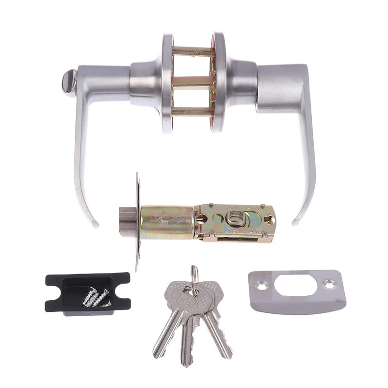 High-Grade Aluminum Alloy Room Handle Lock Three-Pole Spherical Knobs