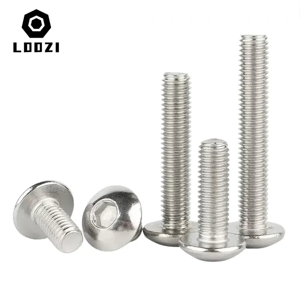 M2 M2.5 M3 M4 M5 M6 M8 M10 304 Stainless Steel Hex Round Pan Mushroom
