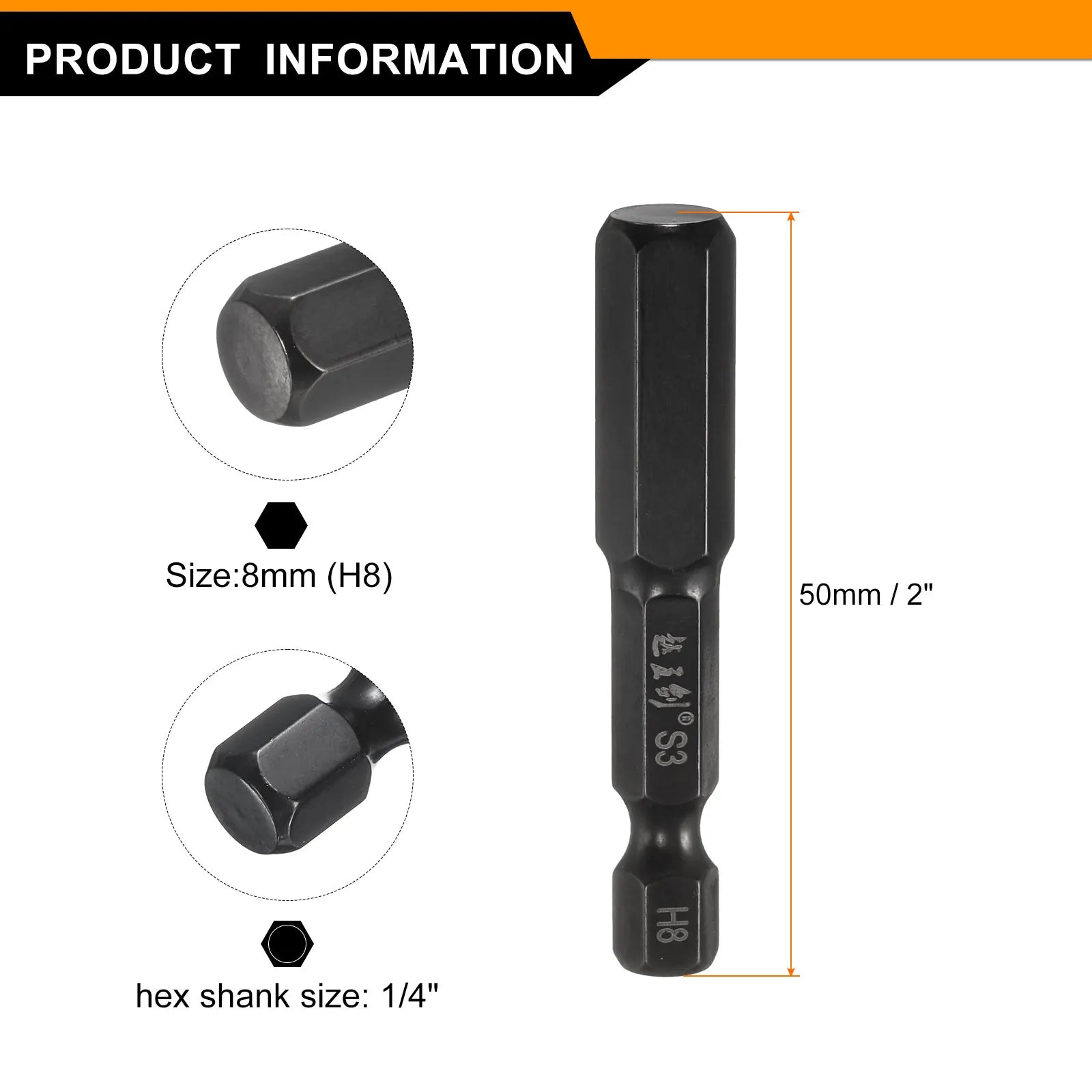 10/15pcs H1.5 H2 H2.5 H3 H4 H5 H6 H8 H10 Hex Head Wrench Drill Bit