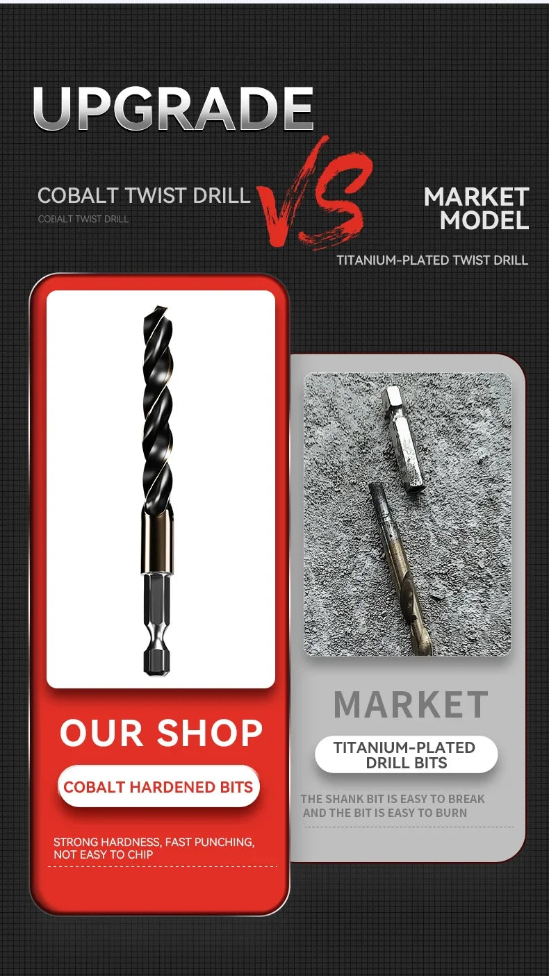 1.5-7.5mm Hex Shank Twist Drill Bit Wood Metal Hole Cutter Core