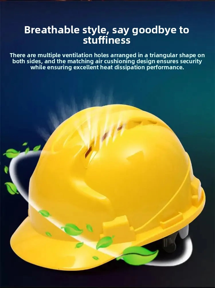 Thickened Glass Steel Safety Helmet – Construction Site Hard Hat