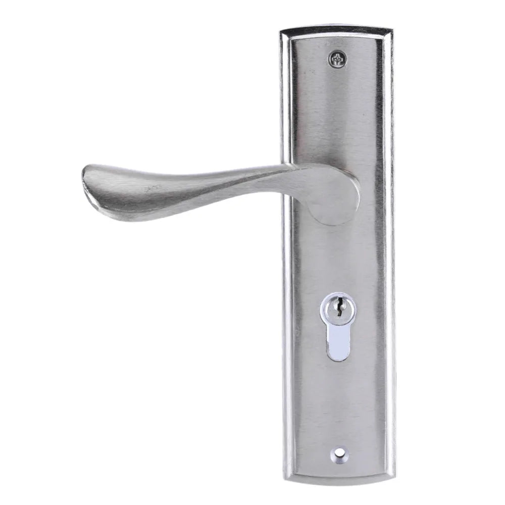 1set Door Handle Lock Cylinder Front Back Lever Latch Home Security...