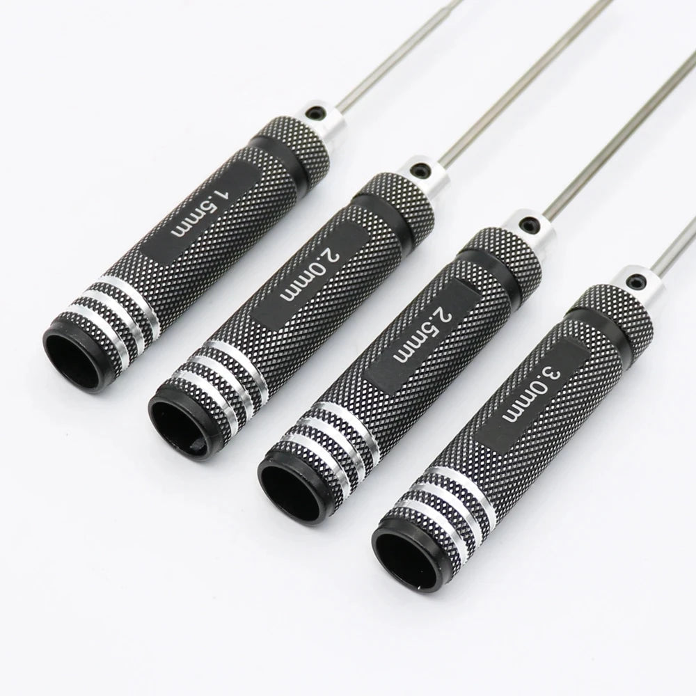 4PCS 1.5/2/2.5/3.0mm Black Hex Drivers Allen Wrench Repair Tool Set