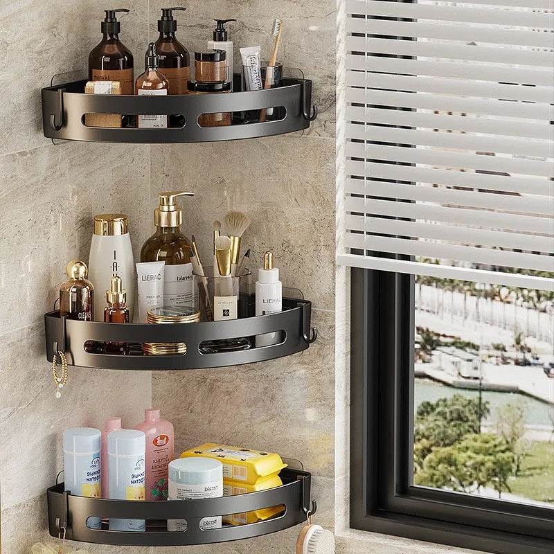NEW 3/2/1 PCS Adhensive Bathroom Shampoo Holder Shower Caddy Shelves