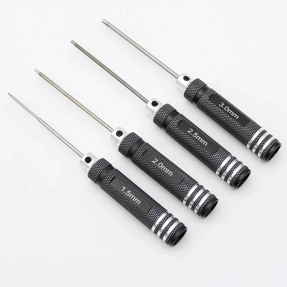 4PCS 1.5/2/2.5/3.0mm Black Hex Drivers Allen Wrench Repair Tool Set