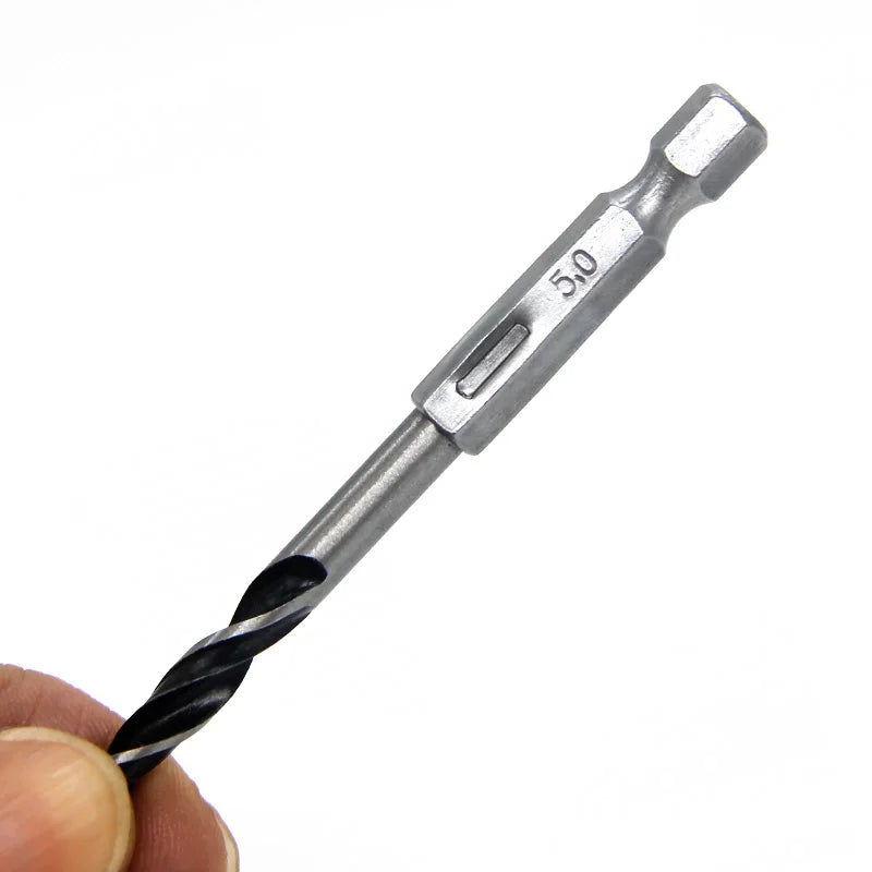 3/5pcs 3 4 5 6 7 8 10mm Quick Change Metal Tools 1/4" Hex Shank Wood