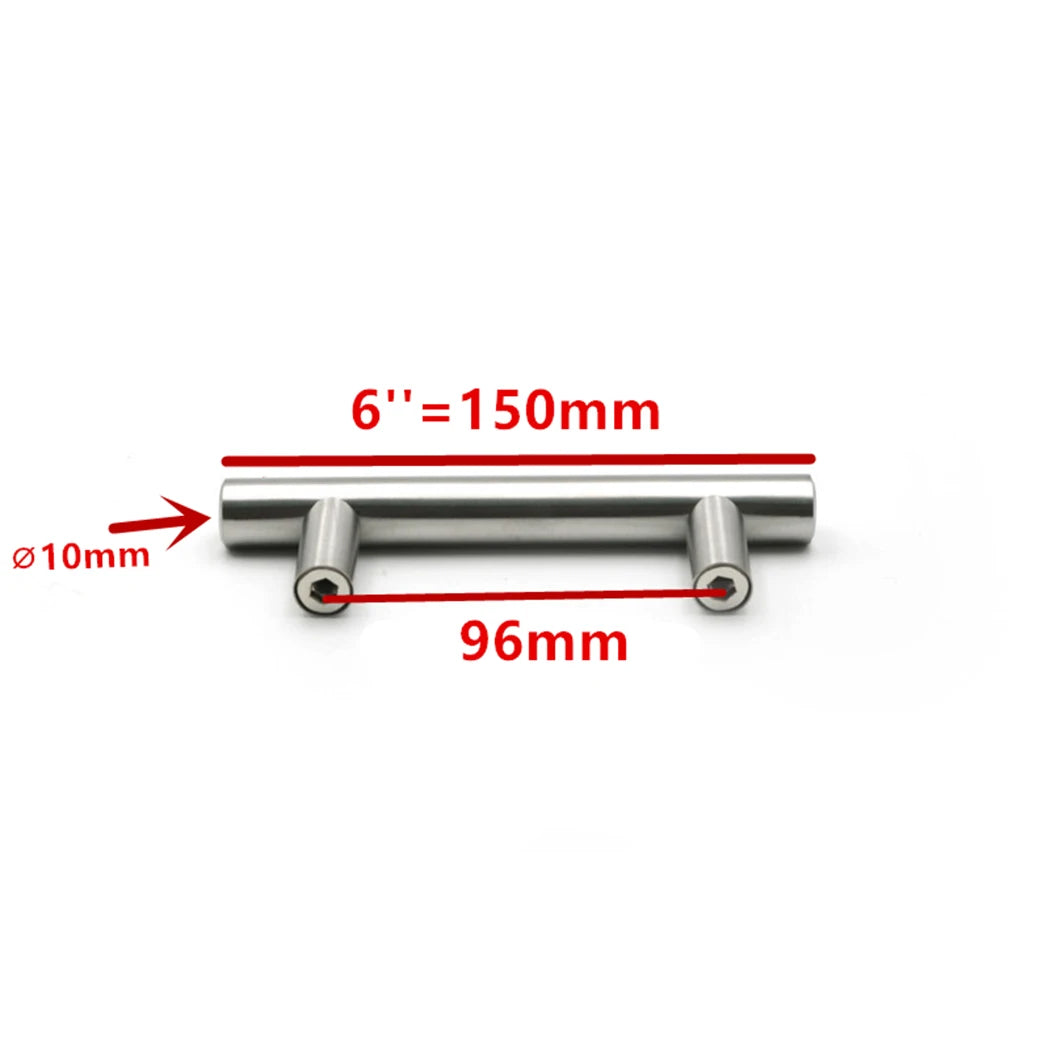 2-14 Inches Handles Stainless Steel Silver T-Type Drawer Cabinet