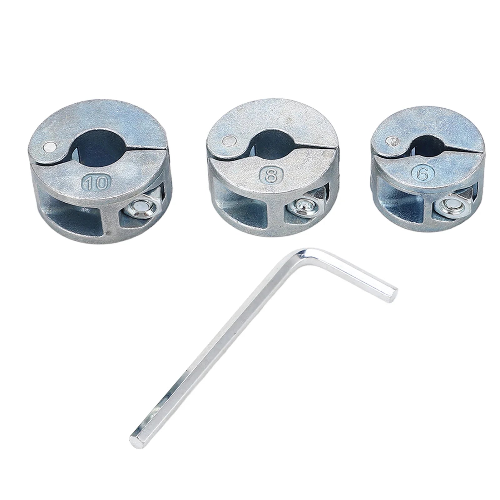 3PCS 6mm 8mm 10mm Drill Bit Stopper Collars Zinc Alloy Drilling Depth