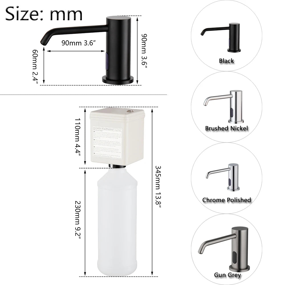 Torayvino Automatic Liquid Soap Dispenser Sensor Solid Brass 500 ML