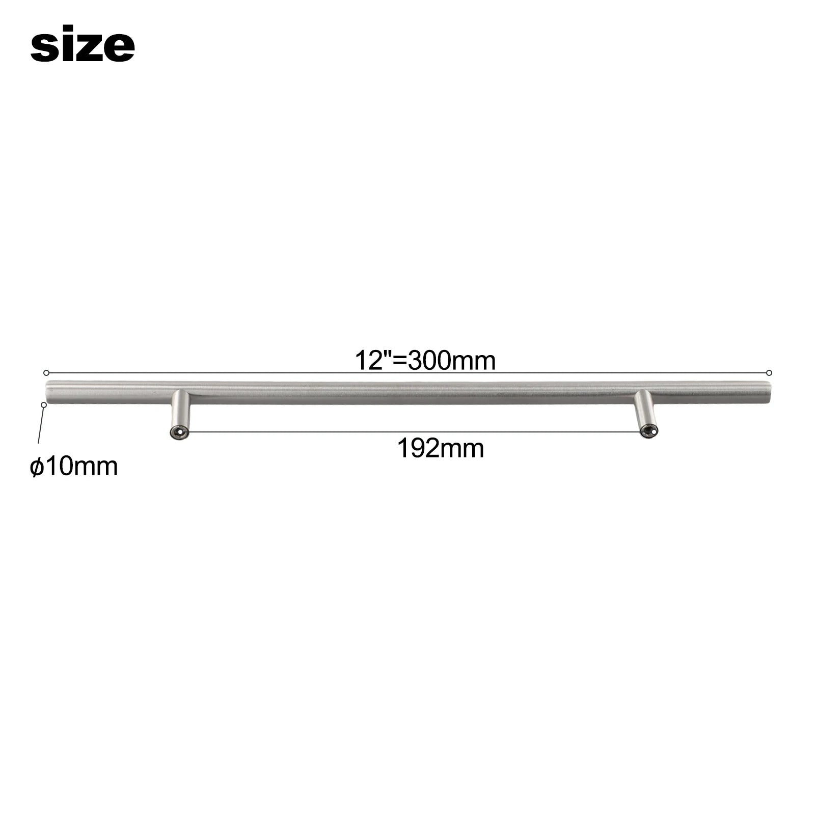 2-14 Inches Handles Stainless Steel Silver T-Type Drawer Cabinet