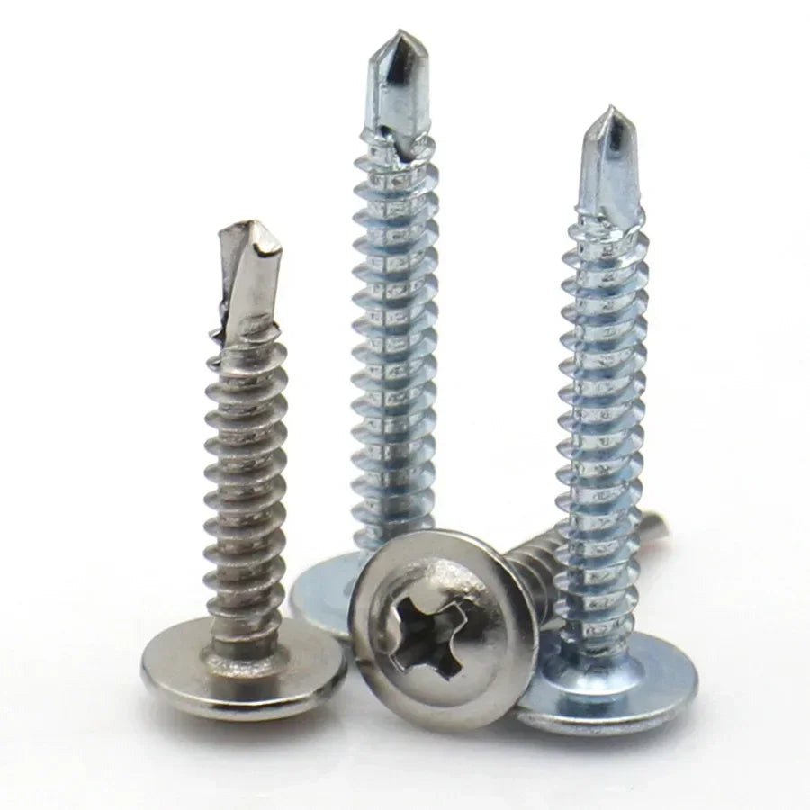10pcs M4.2 M4.8 Zinc Plated Carbon Steel/410 SS/304 SS Cross Phillips