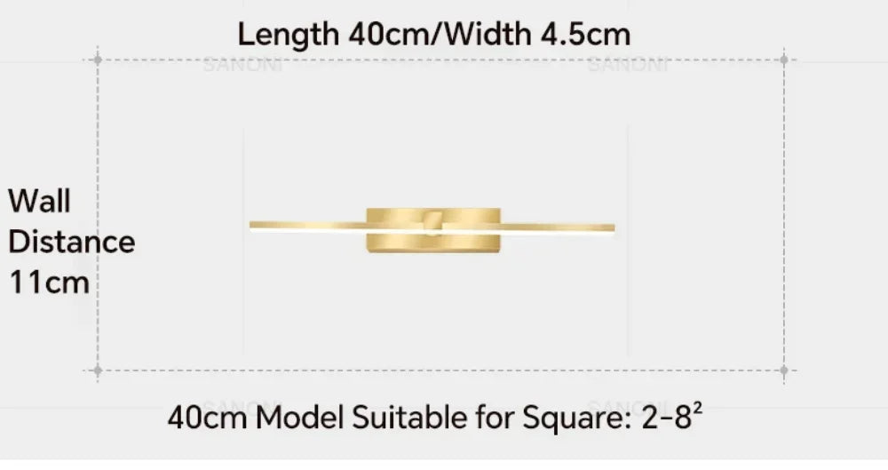 Modern LED Wall Lamp For Bedroom Bedside Hallway Bathroom Makeup