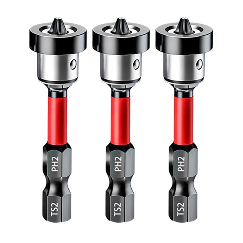Magnetic Positioning PH2 Screwdriver Bit with Screw Setter Collar —