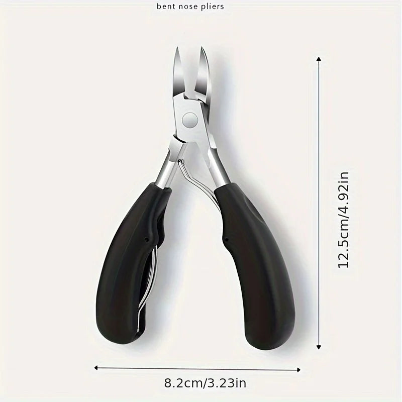 Professional Grade Concave Stainless Steel Nail Clippers for Thick