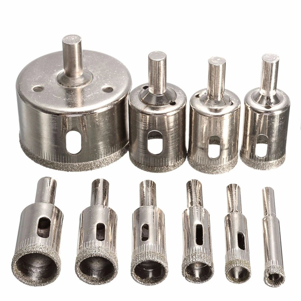 10pcs/set 6mm-30mm Diamond Coated Hole Saw Cutter