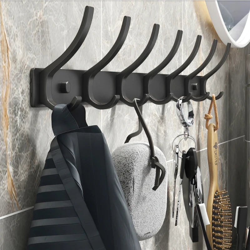 YUNJIEYA Black white Folding Robe Hooks Towel Hanger Nail Wall Rack...