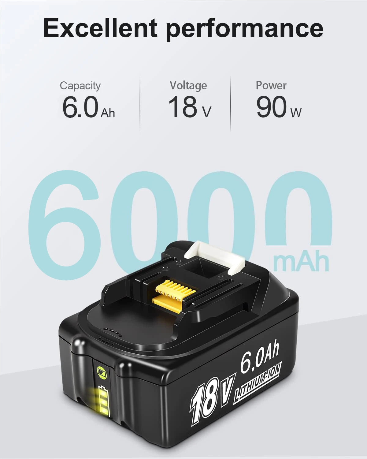 18V 6.0Ah Powerful Replacement For Makita Compatible For Makita