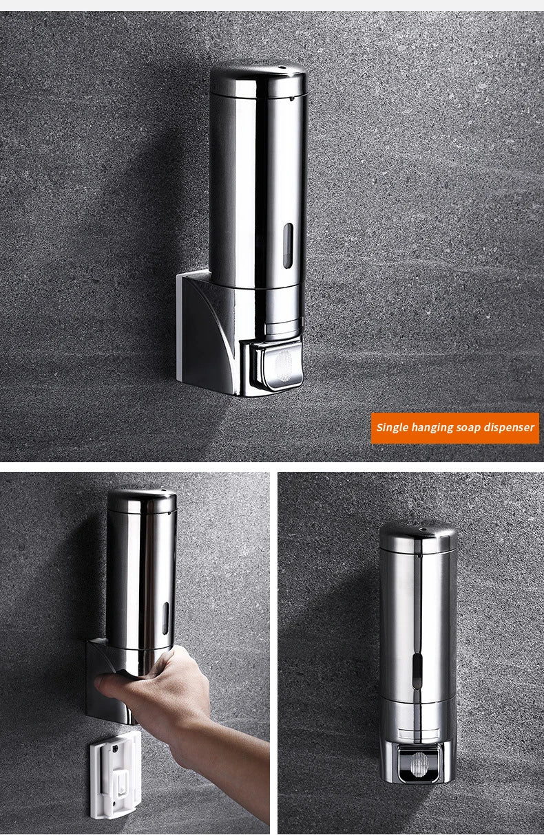 Stainless Steel Soap Dispenser Wall Mounted Kitchen Accessories