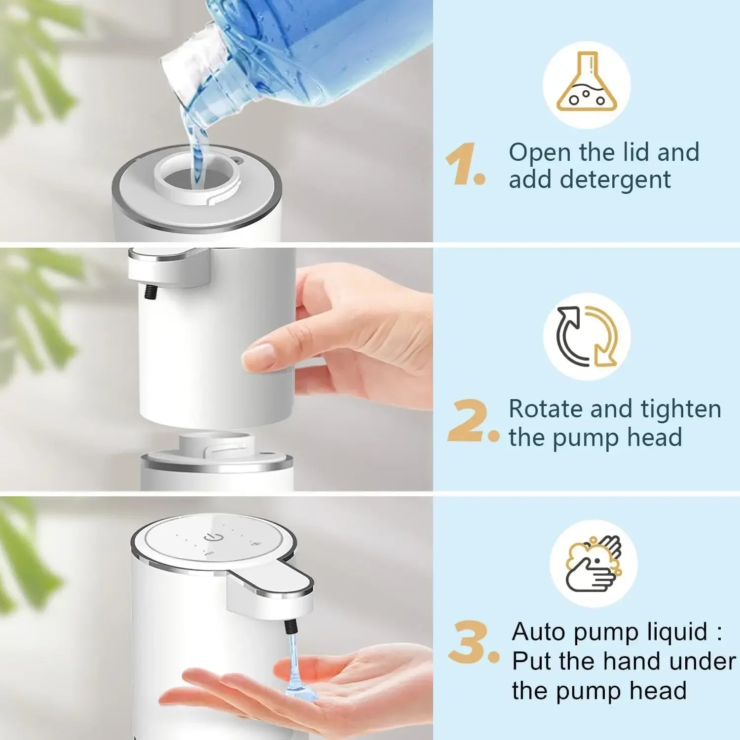 Automatic Liquid/Foma Soap Dispenser, Touchless Electric Dispenser