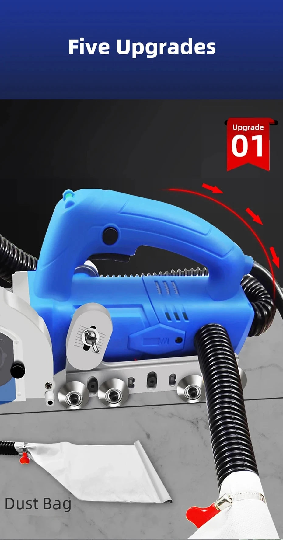 Electric Porcelain Floor Tile Seam Cleaner Dustless Slotting