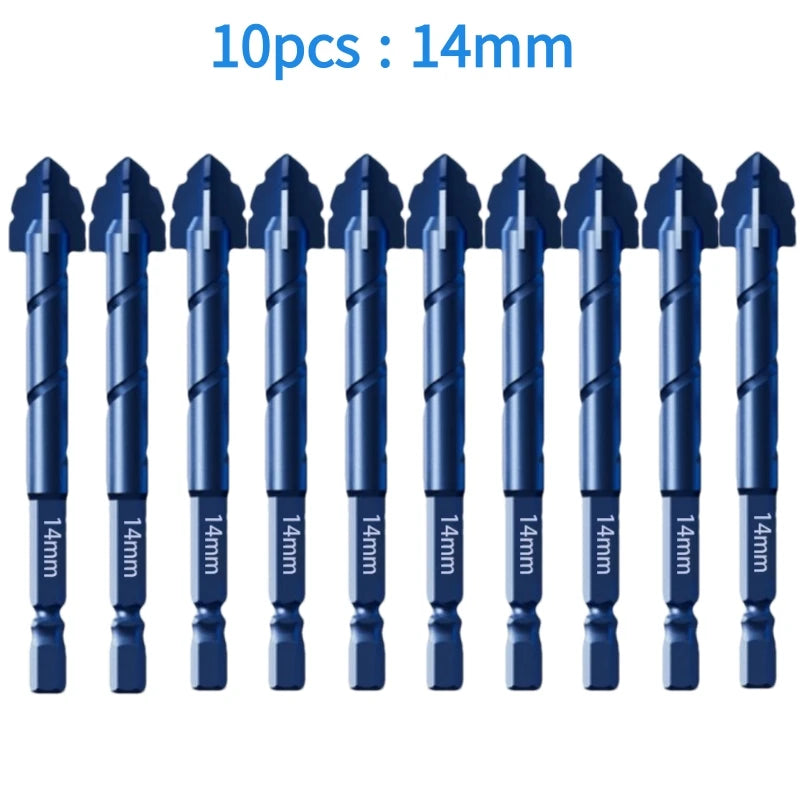 Professional Carbide Four-edge Serrated Drill Bit Set For Tile