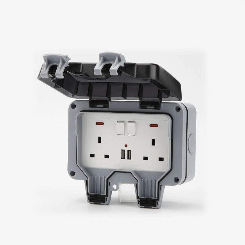 International Universal IP66 USB Wall Outdoor Waterproof Switch