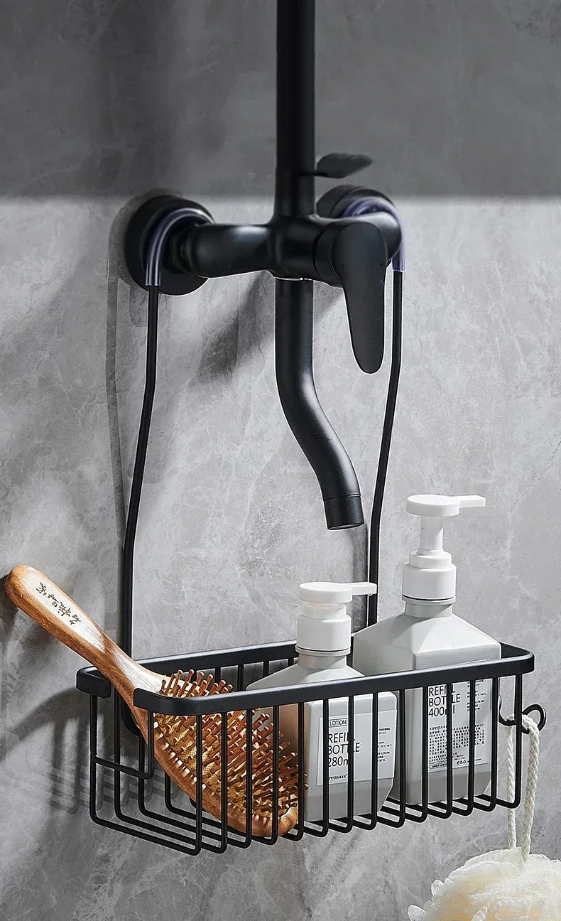 Convenient Toilet Shower Rack with No Drilling Installation Bathroom