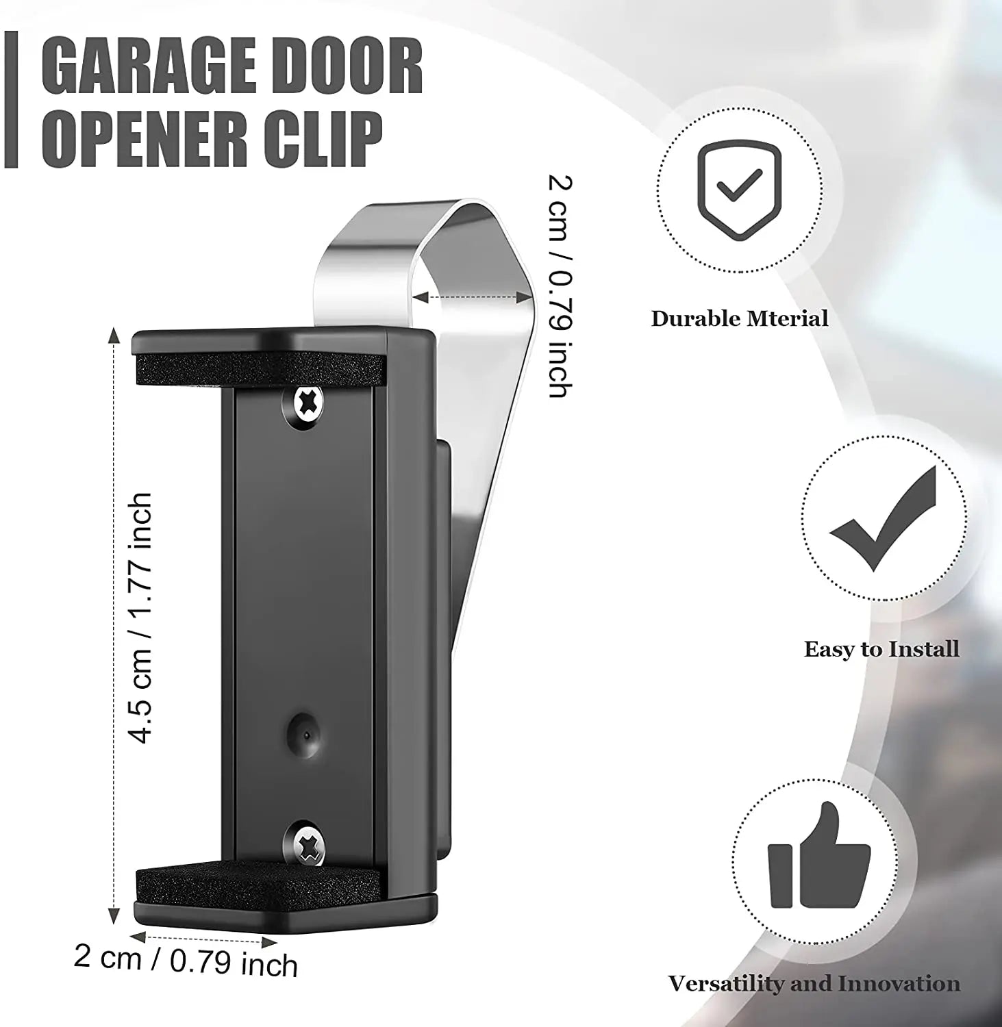 Garage Remote Car Sun Visor Clip Holder Adjustable 47-70mm Gate