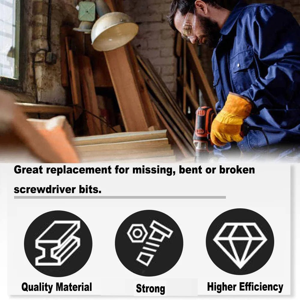 S2 Steel Screwdriver Bit Set for Wood Electric Hex Shank Screwdriver