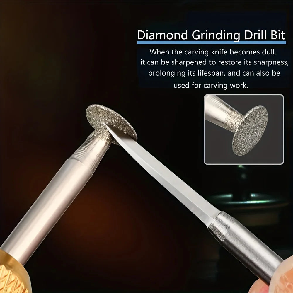 12PCS Wood Carving Drill Bit Set (3mm Shank) for Rotary Tools