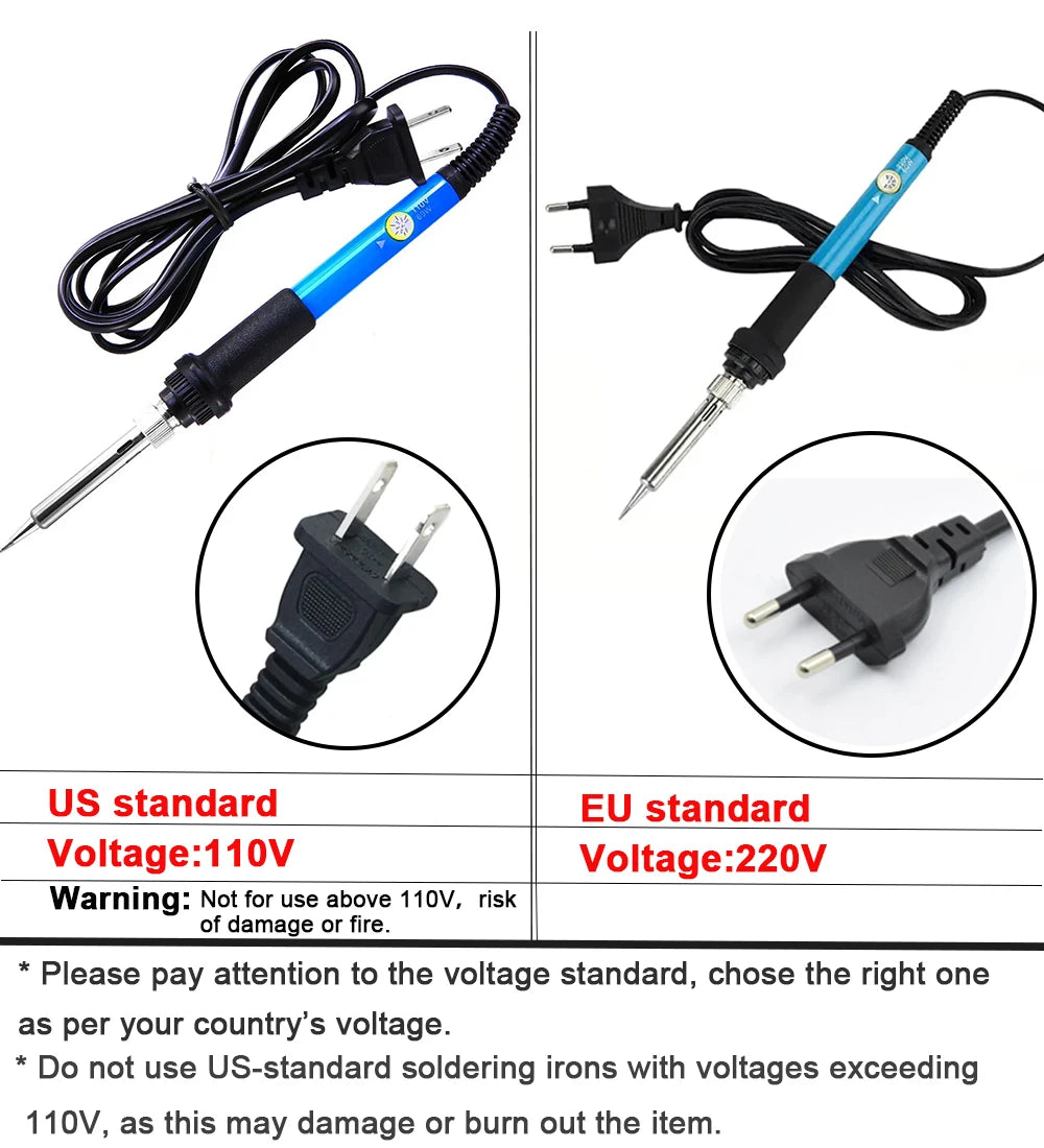 60W Adjustable Temperature Electric Soldering Iron Welding Iron