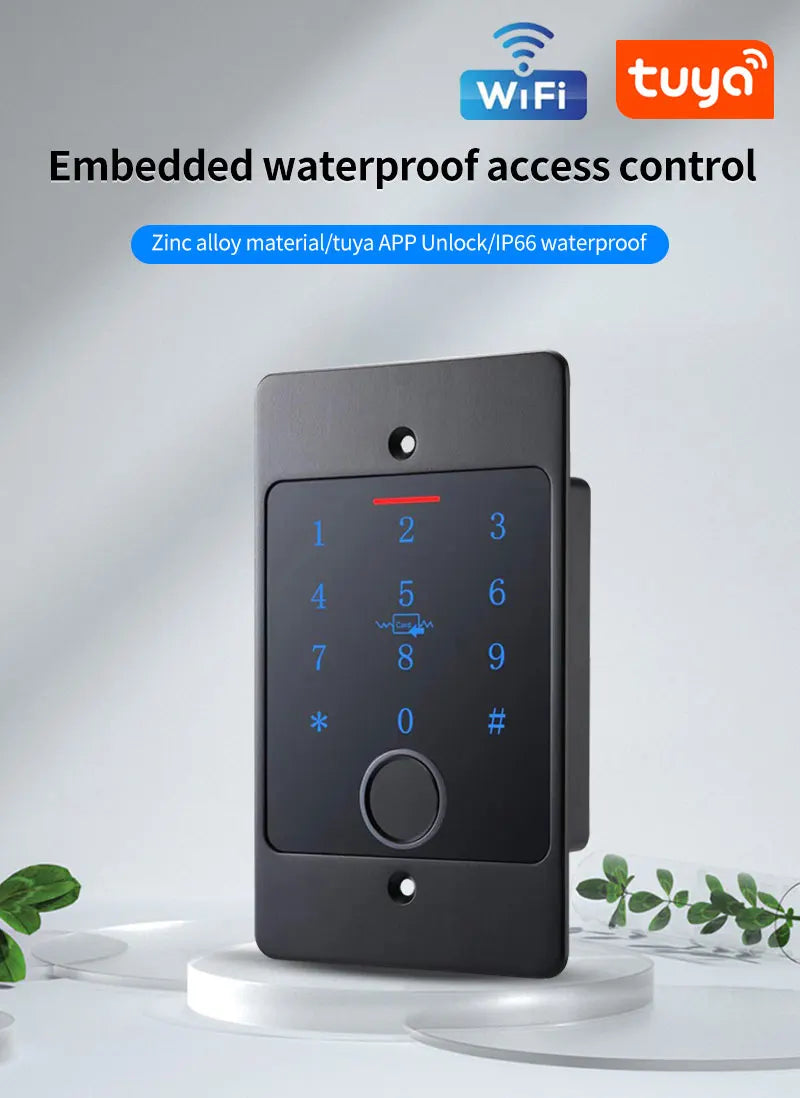 Tuya Wifi Standalone Fingerprint Access Control Keypad Metal