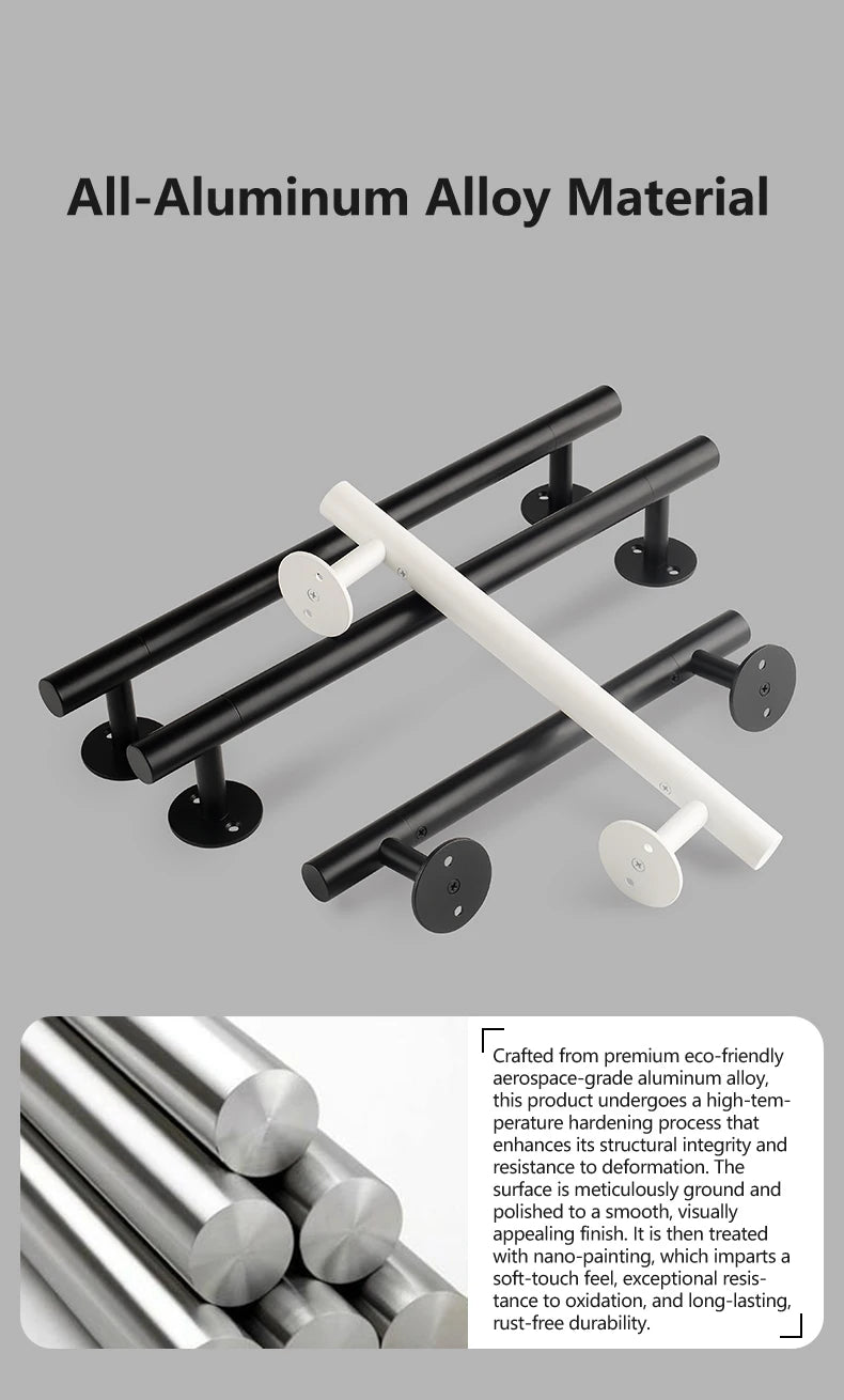 300mm Long Barn Door Handles 400mm Metal Gate Pull Handles Black