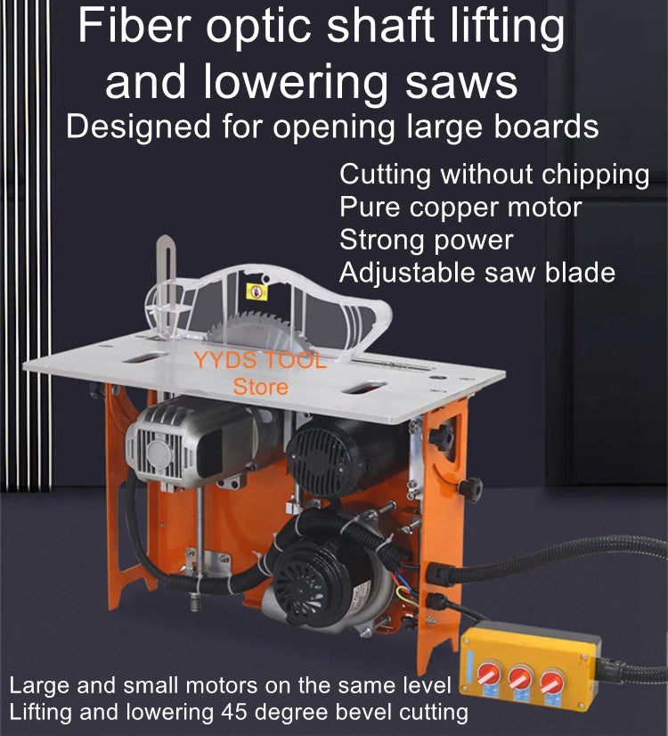 J15 Dust-Free Push Table Saw – Optical Shaft Lift Woodworking No-Chip