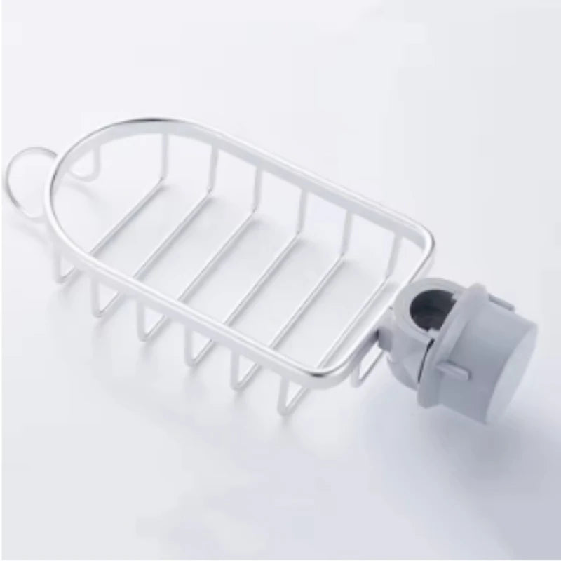 Aluminum Basket Shelf Kitchen Space Sponge Storage Faucet Holder Soap