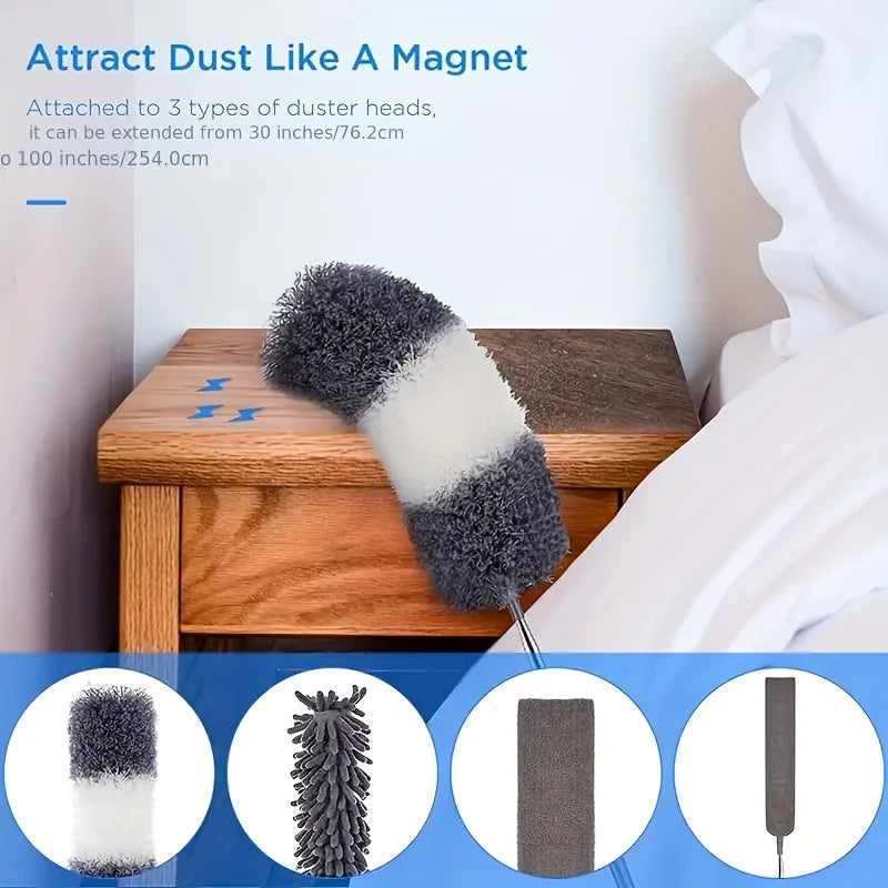 4-Pack Extendable Telescopic Feather Duster – High Ceiling & Fan